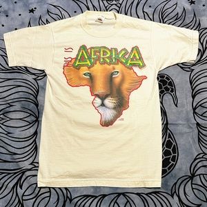 Vintage 90s Africa Lion T-Shirt Men’s Small 1997 Y2K Rasta Reggae Graphic Tee